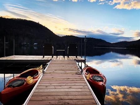 chalet a louer sur le lac henault a mandeville lanaudiere