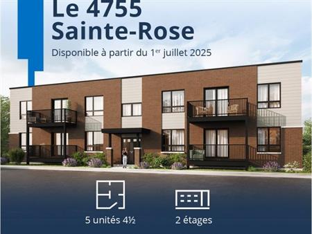 4-1/2, À LOUER À LAVAL (Ste-Rose) Appart./condo *NEUF*