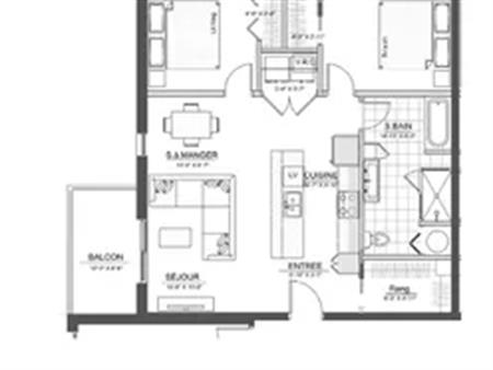4 rooms apartment of 92m² in Saint-Denis-de-Brompton