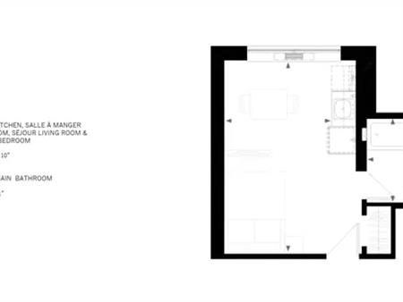 1 room apartment of 54m² in Montreal