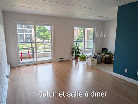 Montcalm, 4½ ensoleillé, chauffé/éclairé, balcon, piscine intérieure, garage