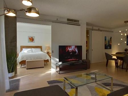 LUXUEUX 4 ½ MEUBLÉ AVEC TERRASSE PRIVATIVE SUR COUR - PLATEAU